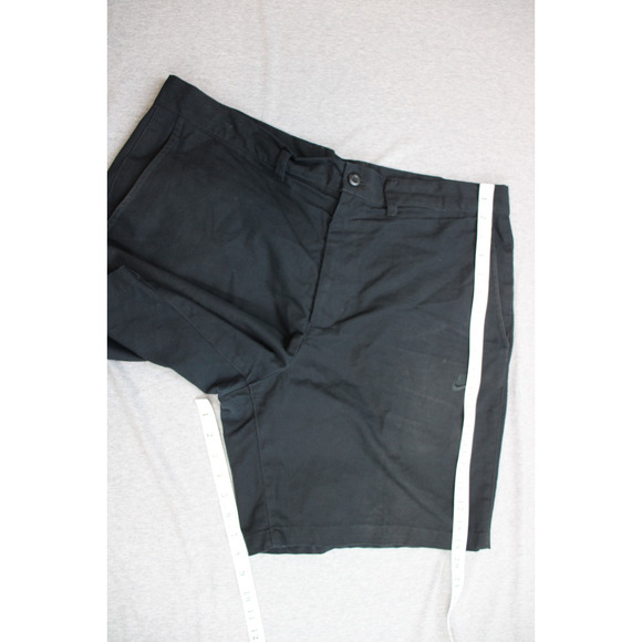 Nike Shorts Mens 36 Black 100% Cotton Chino Flat Front Casual 8" Inseam - Picture 7 of 7